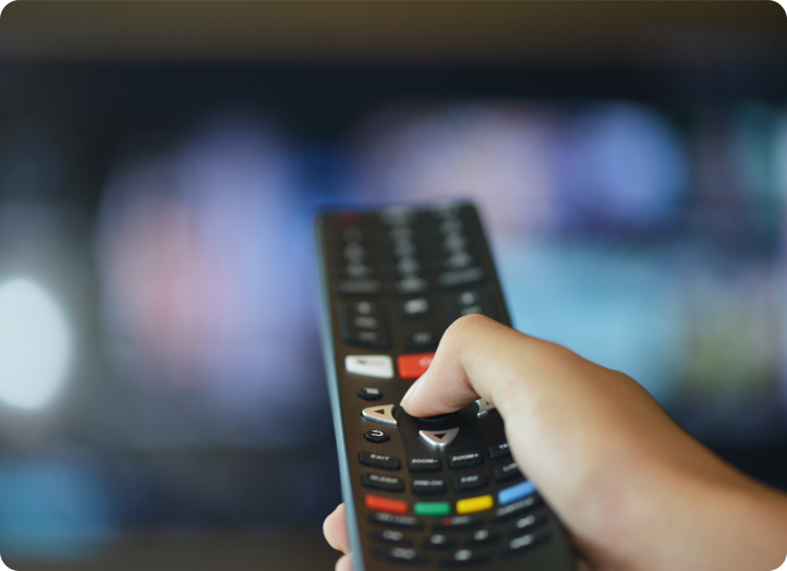 image of a remote control pointing at a TV